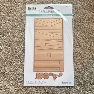 Spellbinders Be Bold Color Block Thank You Cutting Dies